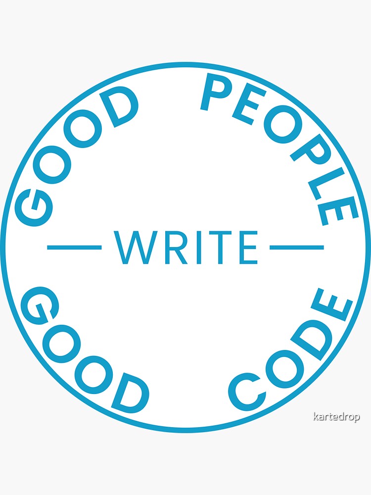 Thumbnail 3 of 3, Sticker, Good People Write Good Code - React Edition Sticker designed and sold by kartedrop.