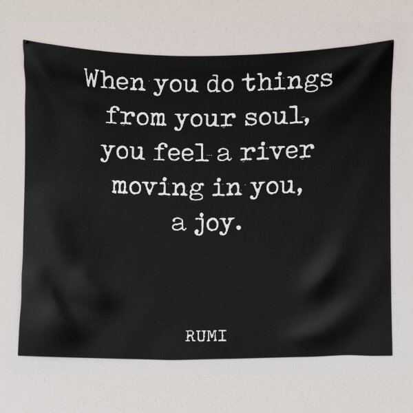 Item preview, Rumi Quote 05 - When you do things from your soul - Typewriter Print - Black designed and sold by Studio Grafiikka.