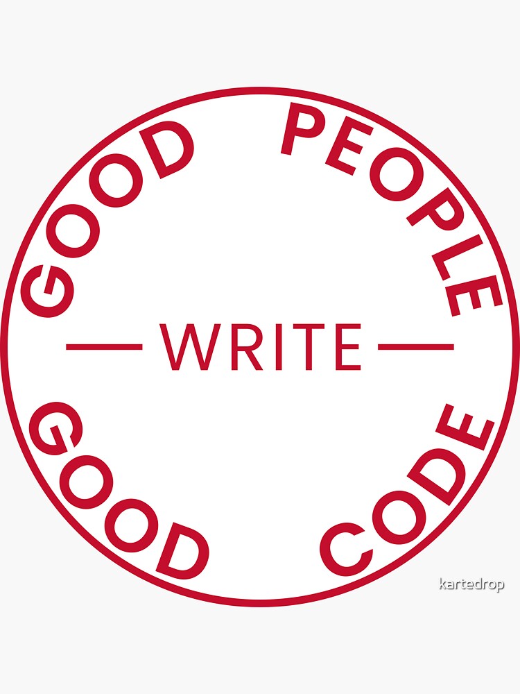 Thumbnail 3 of 3, Sticker, Good People Write Good Code - Angular Edition Sticker designed and sold by kartedrop.