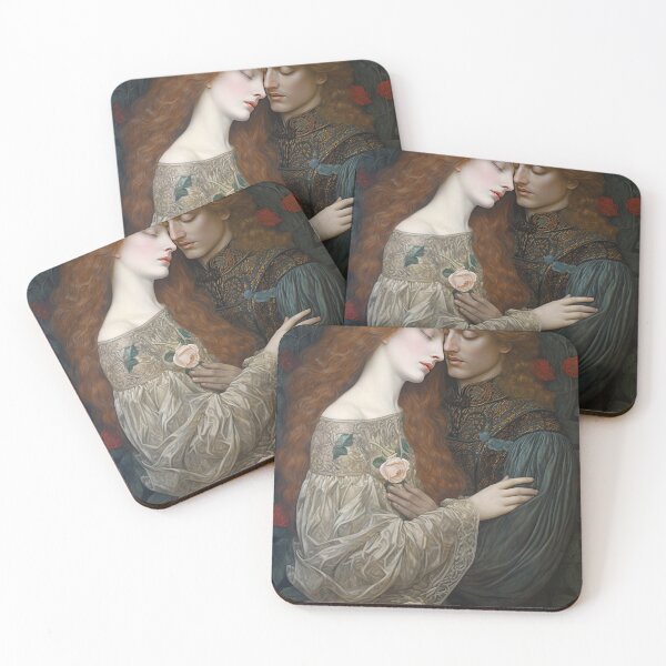 Item preview, The Maiden & The Squire - Renaissance Lovers Portrait designed and sold by AureliaSol.