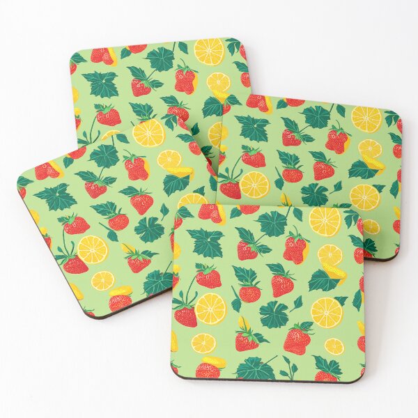 Item preview, Strawberries Lemons Delight: Fruits seamless repeating patterns designed and sold by Nustudios.