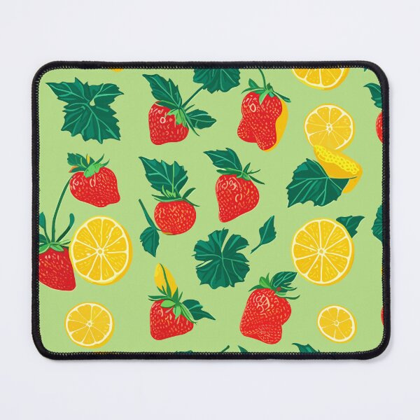 Item preview, Strawberries Lemons Delight: Fruits seamless repeating patterns designed and sold by Nustudios.