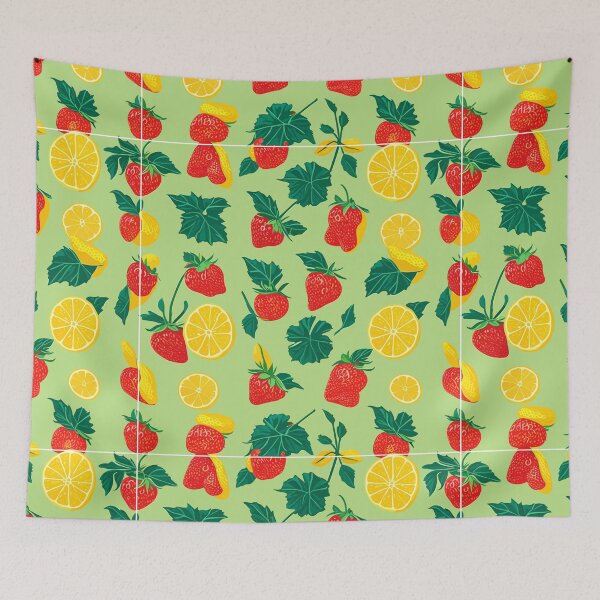 Item preview, Strawberries Lemons Delight: Fruits seamless repeating patterns designed and sold by Nustudios.
