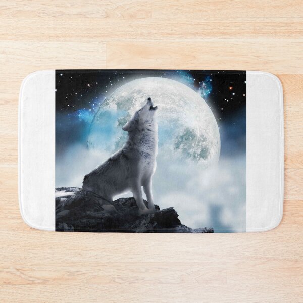 Aperçu de l'œuvre Cosmic Space Wolf Loups hurlant à la lune créée et vendue par SkylerJHill.