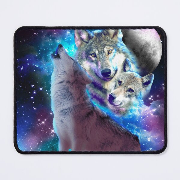 Item preview, Cosmic Space Wolf Wolves Family Howling At Moon designed and sold by SkylerJHill.