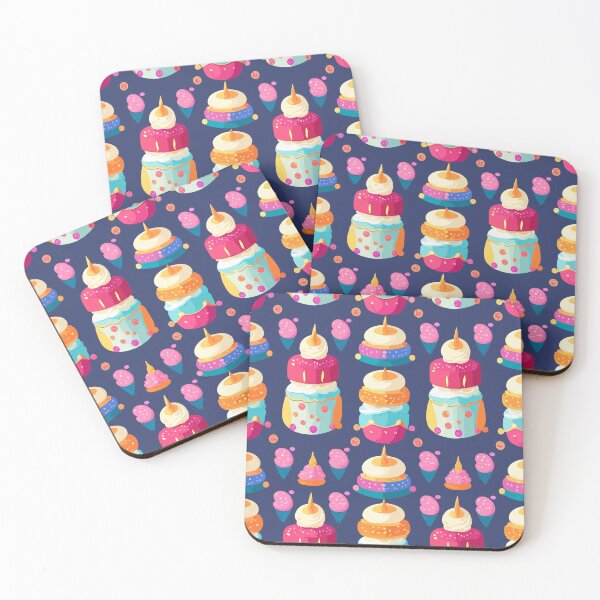 Item preview, Cupcakes Delight 2: Seamless patterns of delicious cupcakes designed and sold by Nustudios.