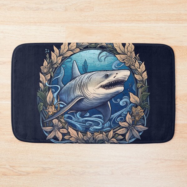 Item preview, Mystic Depths: Realism and Fantasy in a Shark Ocean Wreath designed and sold by Bee Happy Creative™.