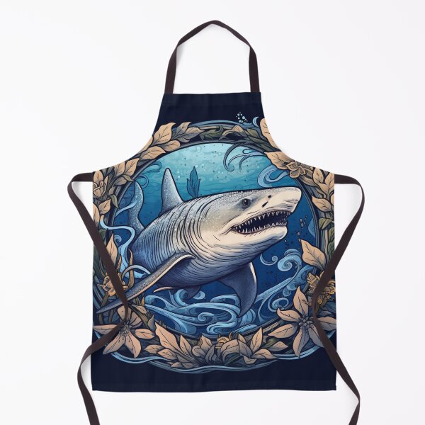 Item preview, Mystic Depths: Realism and Fantasy in a Shark Ocean Wreath designed and sold by Bee Happy Creative™.