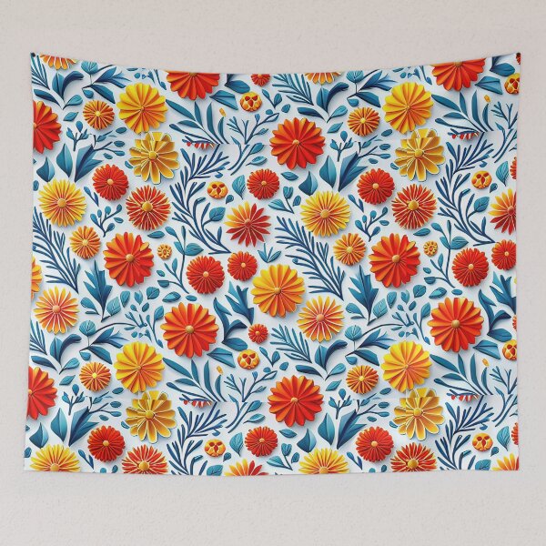 Item preview, A Symphony of Colors: Discover the Magic of 3D Kirigami Flowers Seamless Vector Flowers Pattern - Premium Design designed and sold by Jisoo Flowers.