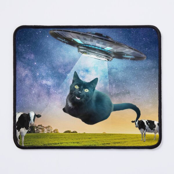 Item preview, Black Cat UFO Abduction Funny designed and sold by SkylerJHill.