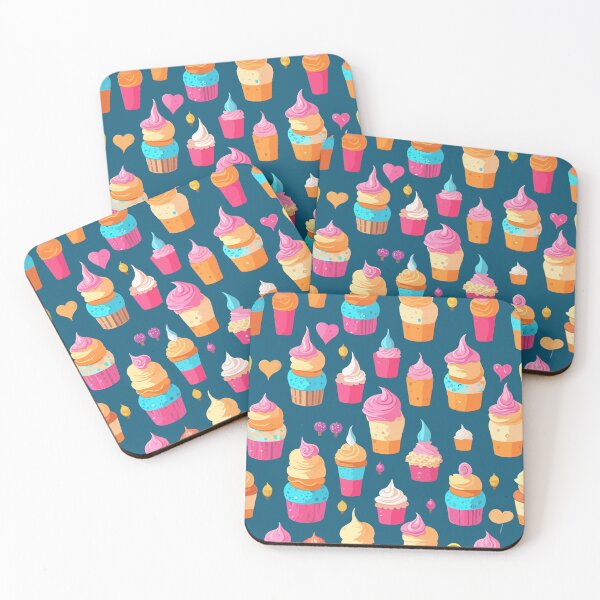 Item preview, Cupcakes Delight 5: Seamless patterns of delicious cupcakes designed and sold by Nustudios.