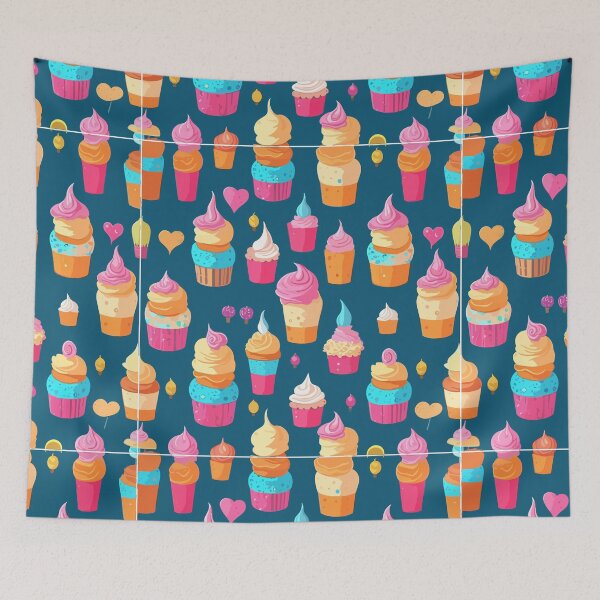 Item preview, Cupcakes Delight 5: Seamless patterns of delicious cupcakes designed and sold by Nustudios.