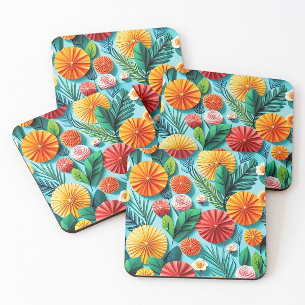 Item preview, Crafted with Passion: Trending 3D Kirigami Flower Sculptures Seamless Vector Flowers Pattern - Premium Design designed and sold by Jisoo Flowers.