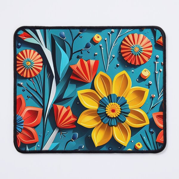 Item preview, Artful Botanical Creations: Elevate Your Space with 3D Kirigami Seamless Vector Flowers Pattern - Premium Design designed and sold by Jisoo Flowers.