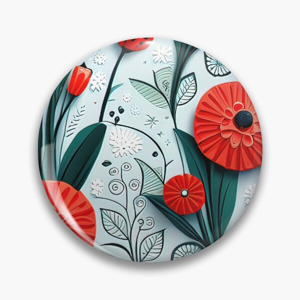 Item preview, Nature-Inspired Masterpieces: Ladybug Kirigami Flower Art Seamless Vector Flowers Pattern - Premium Design designed and sold by Jisoo Flowers.