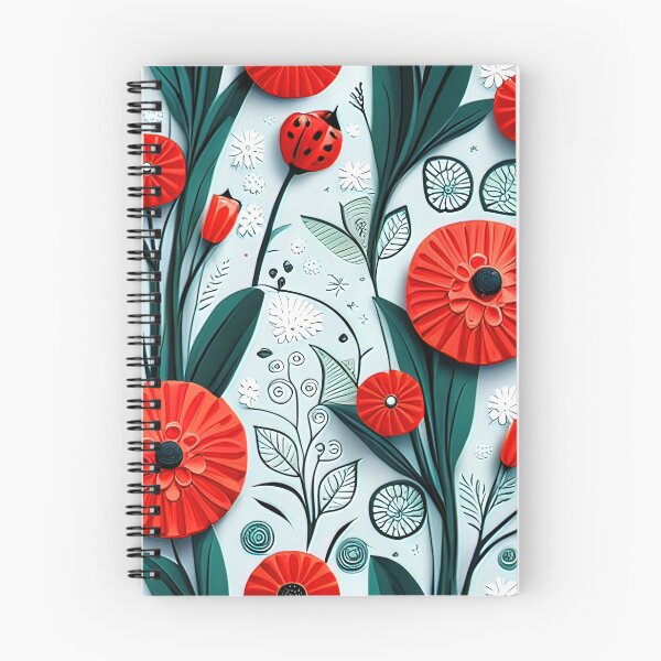 Aperçu de l'œuvre Chefs-d'œuvre inspirés de la nature : Coccinelle Kirigami Flower Art Seamless Vector Flowers Pattern - Design Premium créée et vendue par Jisoo Flowers.