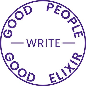 Artwork thumbnail, Good People Write Good Elixir Sticker by kartedrop