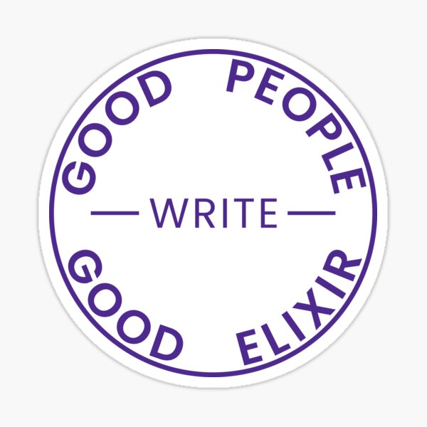 Good People Write Good Elixir Sticker Sticker