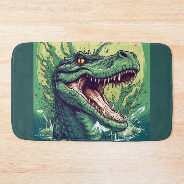 Item preview, Emerald Bite: Dan Mumford-Inspired Alligator with Splashed Water designed and sold by Bee Happy Creative™.