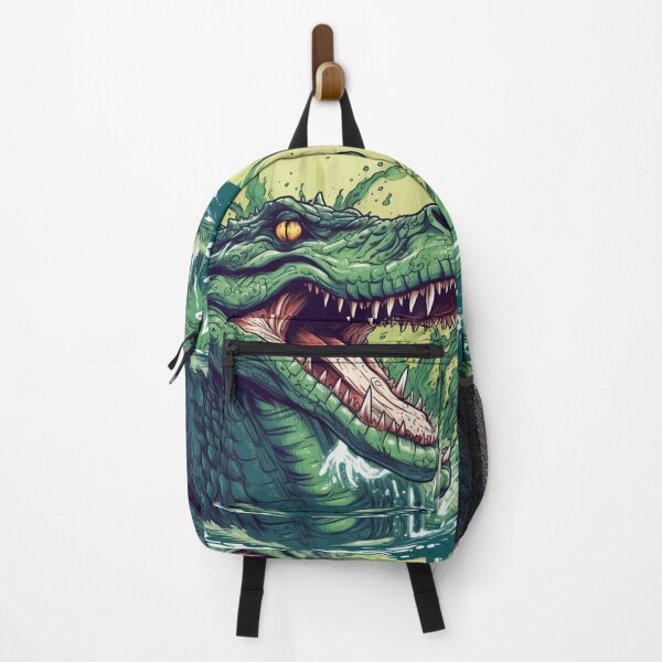 Item preview, Emerald Bite: Dan Mumford-Inspired Alligator with Splashed Water designed and sold by Bee Happy Creative™.