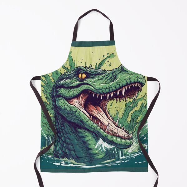 Item preview, Emerald Bite: Dan Mumford-Inspired Alligator with Splashed Water designed and sold by Bee Happy Creative™.