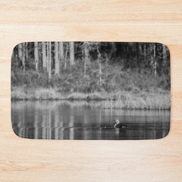 Item preview, Red-throated loon on the forest side bw designed and sold by Jouko Lehto Photography.