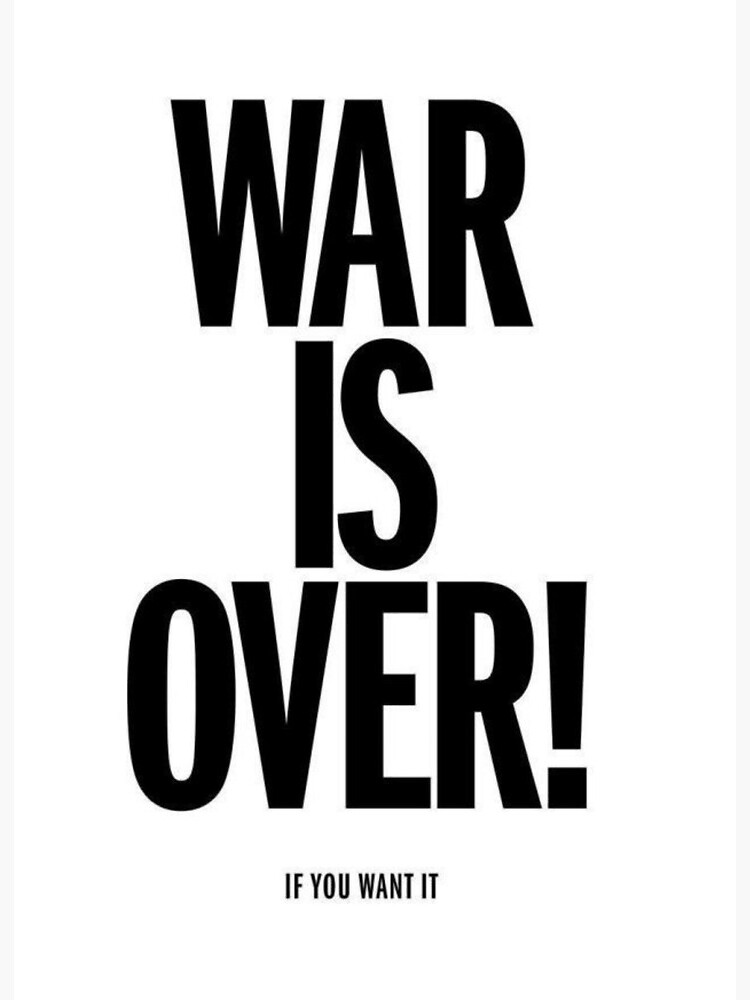 War is Over Art Print, Yoko Ono and John Lennon Print, Iconic War is Over  Print, John Lennon Quote Print, Iconic Art Print 