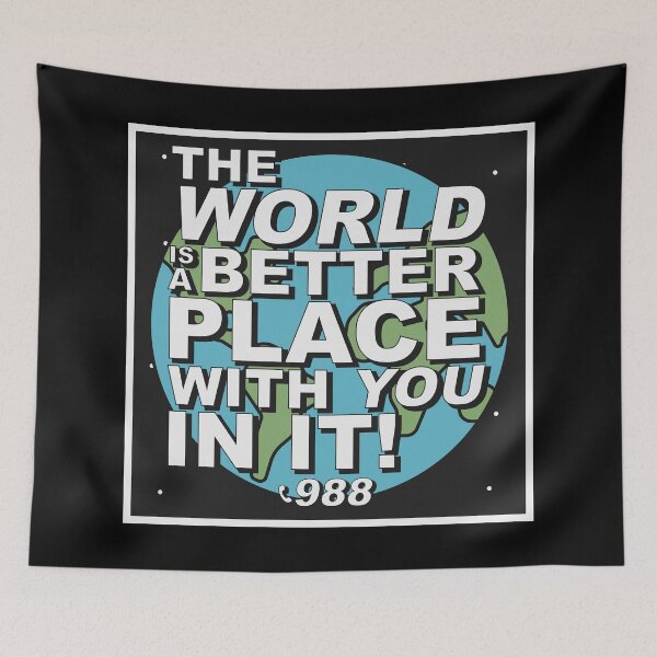 Item preview, THE WORLD IS A BETTER PLACE WITH YOU IN IT! [whiteartwork] designed and sold by Arial Fier.