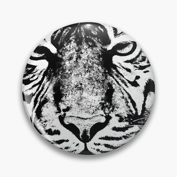 Item preview, Closed up black and white tiger face. designed and sold by Jayjaynaenae.