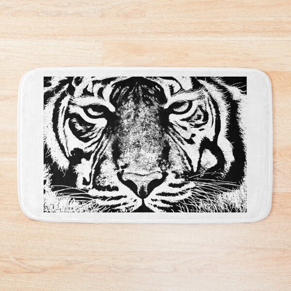 Item preview, Closed up black and white tiger face. designed and sold by Jayjaynaenae.