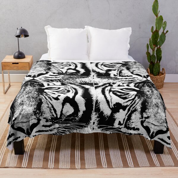 Item preview, Closed up black and white tiger face. designed and sold by Jayjaynaenae.