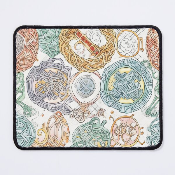 Item preview, "Celtic Doodle Knots var. 1" - Playful Doodle Style Celtic Knotwork with Warm and Cool Tones designed and sold by stateofhuman.