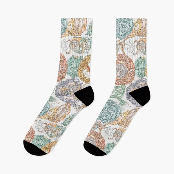 Item preview,  "Celtic Doodle Knots var. 1" - Playful Doodle Style Celtic Knotwork with Warm and Cool Tones designed and sold by stateofhuman.