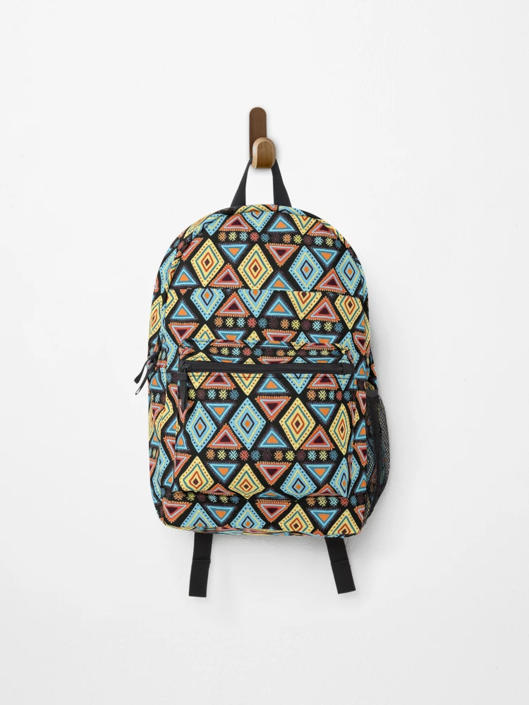 Thumbnail 1 of 3, Backpack, Colorful Geometric Shapes Pattern designed and sold by AzlanStudio.