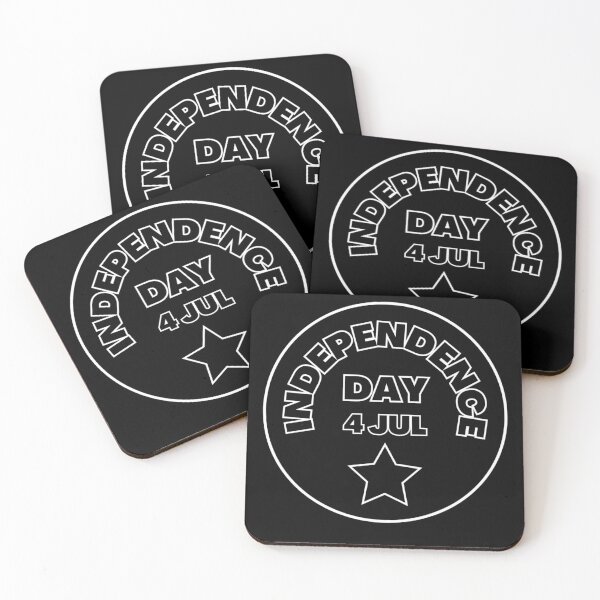 Independence Day Celebration Commemoration Posavasos (lote de 4)