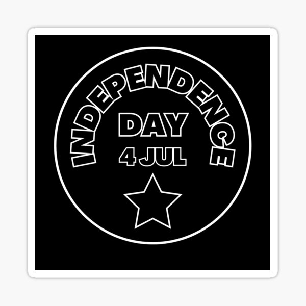 Independence Day Celebration Commemoration Pegatina