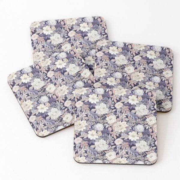 Item preview, Romantic Watercolour Elegance: Blush and Silver Floral Pattern designed and sold by SynthPrint.