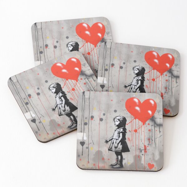 Item preview, banksy girl love heart graffiti designed and sold by Russellcurtis.