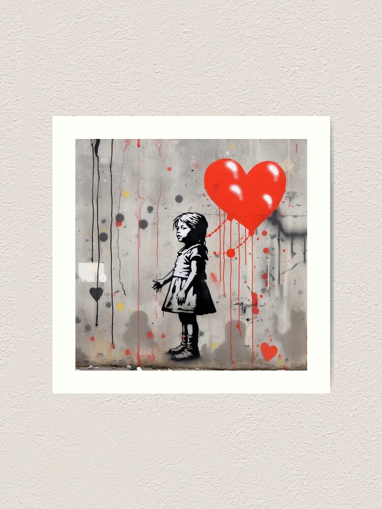 banksy girl love heart graffiti banksy girl love heart graffiti