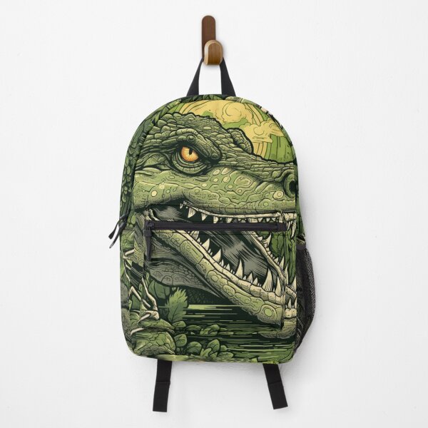 Item preview, Savage Serenity: Alligator Head Amidst Tropical Green Jungle designed and sold by Bee Happy Creative™.