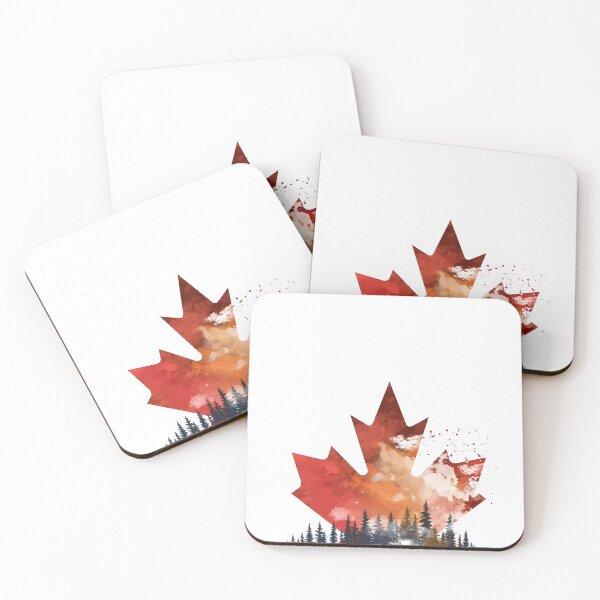 Item preview, True North Strong: Canadian Maple Leaf with Pine Trees designed and sold by BloomingPixel.