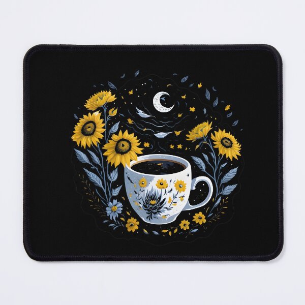 Item preview, Coffee and Sunflowers Crescent Moon designed and sold by Shaymalily.