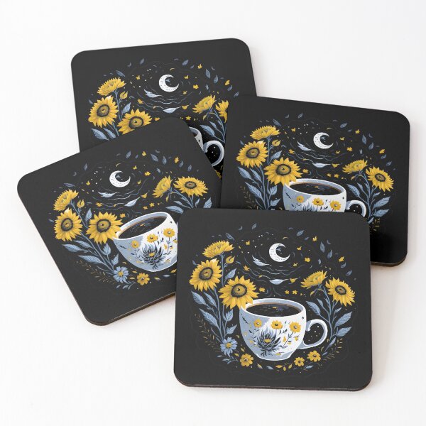 Item preview, Coffee and Sunflowers Crescent Moon designed and sold by Shaymalily.