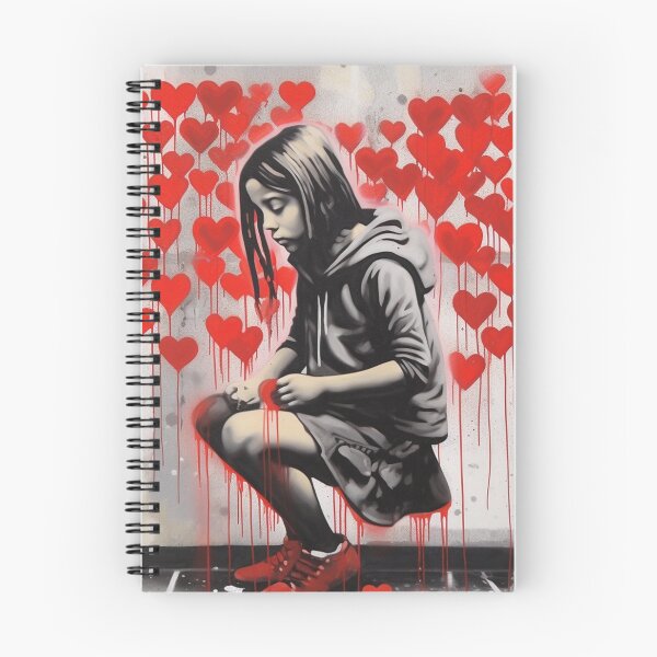 Item preview, bansky girl love heart street designed and sold by Russellcurtis.