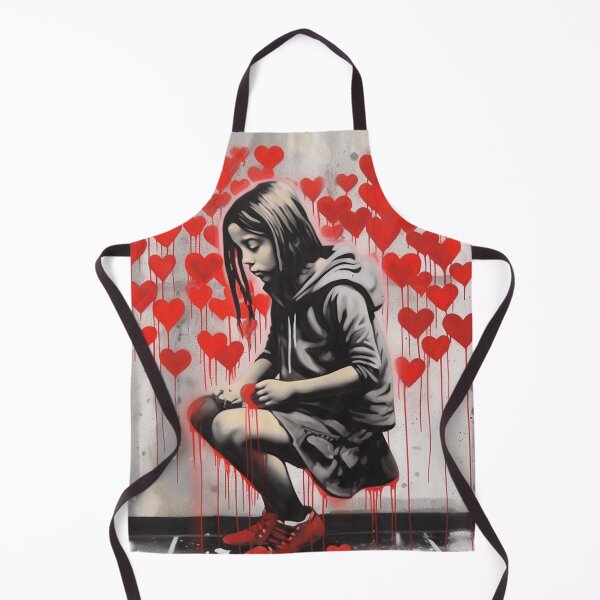 Item preview, bansky girl love heart street designed and sold by Russellcurtis.