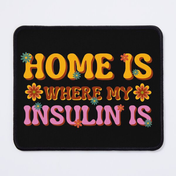 Item preview, Home Is Where My Insulin Is | Retro Vintage Groovy Diabetes  designed and sold by FridayArtStudio.