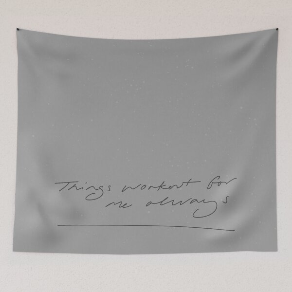 Item preview, Positive phrase "Things workout for me always" in grayscale designed and sold by Anomalypark.