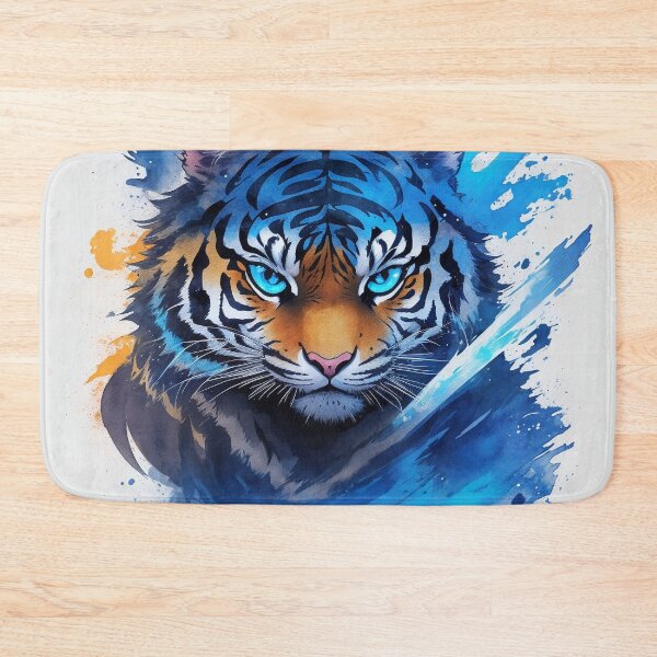 Item preview, tiger ninja warrior blue designed and sold by shokA Design.