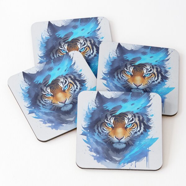 Item preview, tiger ninja warrior blue designed and sold by shokA Design.