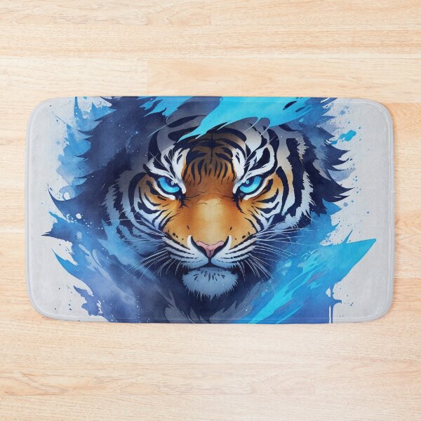 Item preview, tiger ninja warrior blue designed and sold by shokA Design.